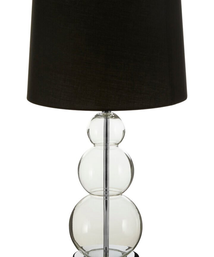 Luke Black Fabric Shade Table Lamp