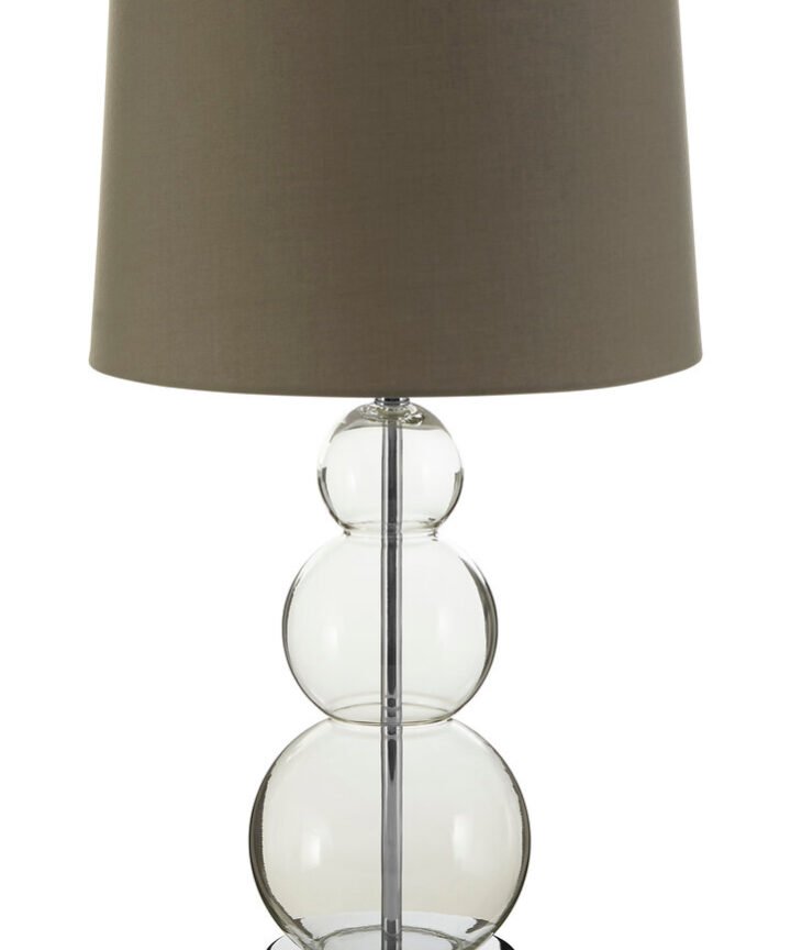 Luke Grey Fabric Shade Table Lamp