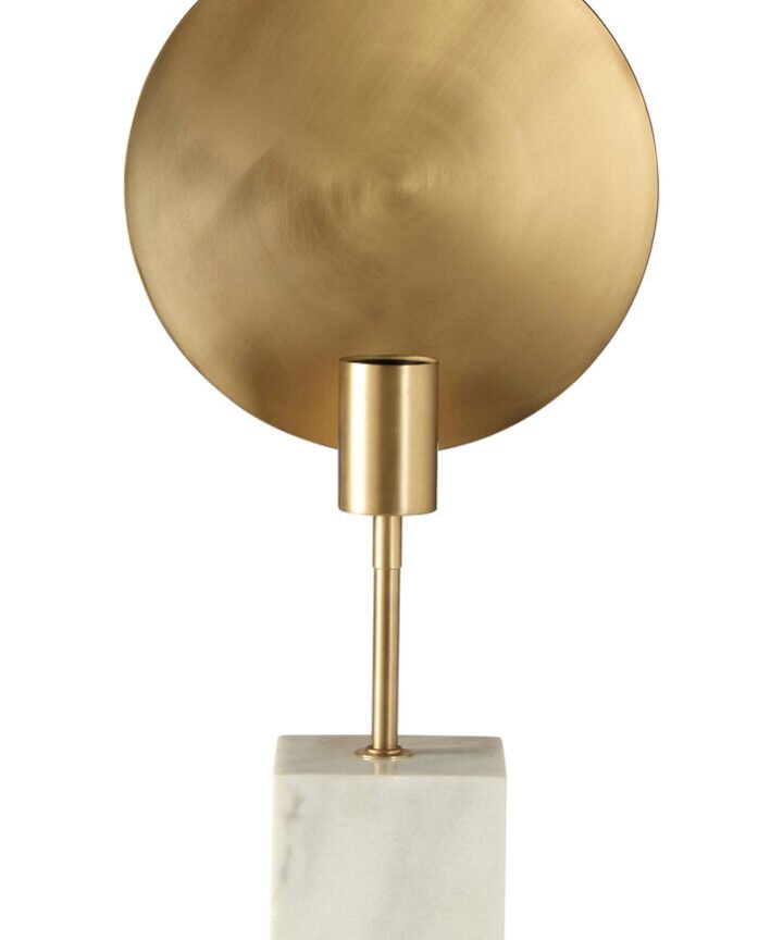 Saramis Table Lamp With White Marble Base