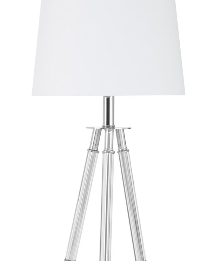 Halia Chrome Finish Tripod Table Lamp
