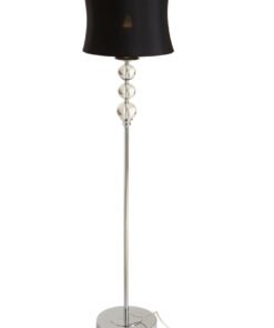 Alternative view of Hariot Chrome Finish with Black Shade Floor Lamp