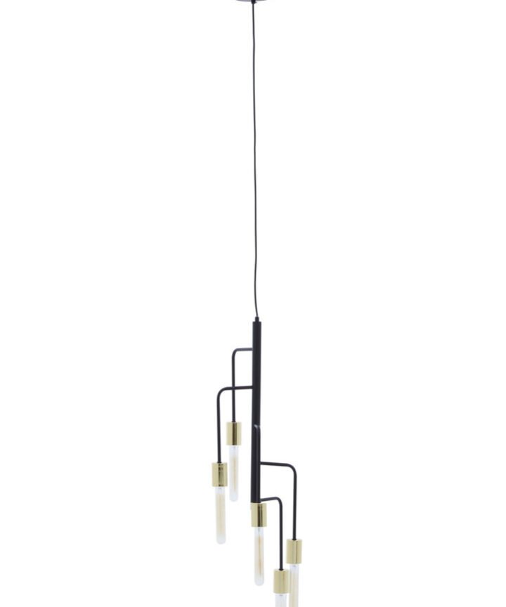 Lagona 5 Bulb Gold And Black Pendant Light