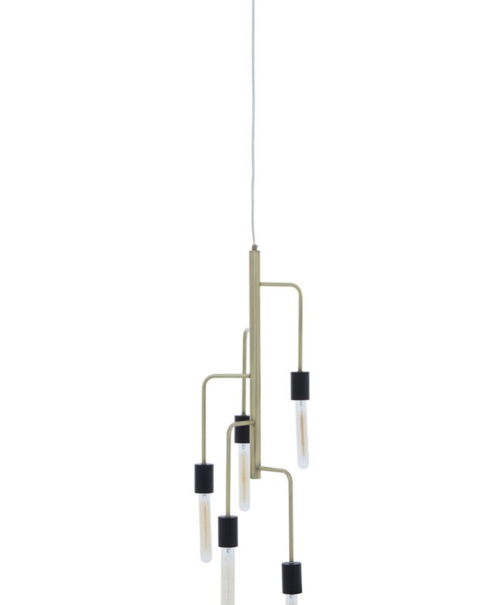 Lagona 5 Bulb Antique Brass Pendant Light