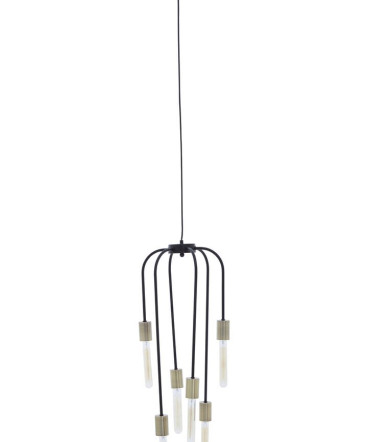Lagona 6 Bulb Black Pendant Light