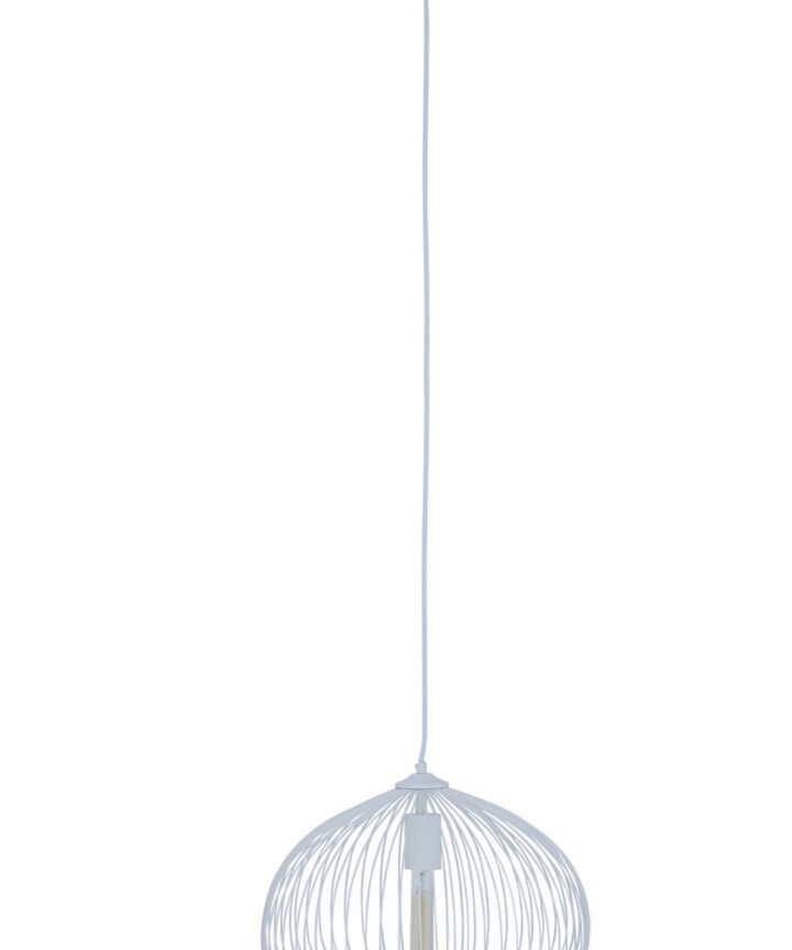 Lavis 1 Bulb White Finish Pendant Light