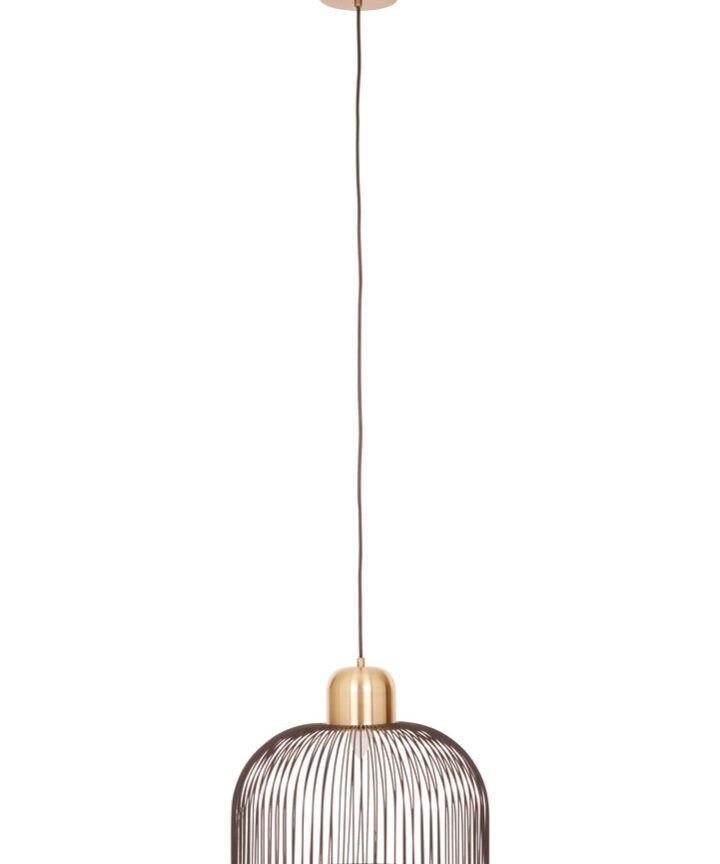 Lenno Black And Antique Brass Pendant Light