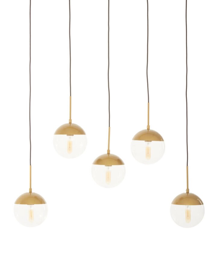 Revive Gold Finish Glass Shades Pendant Light