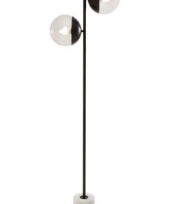 Alternative view of Revive Two Light Black Floor Lamp With Marble Base