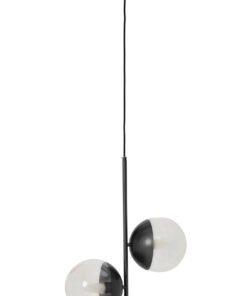 Revive Black Finish 2 Bulb Pendant Light