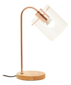 Stockholm Shiny Copper Curved Table Lamp