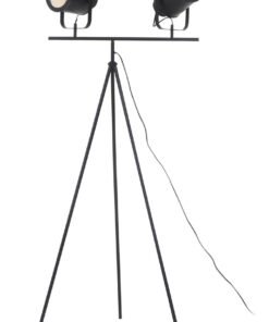 Stockholm Two Spotlight Matte Black Tripod Floor Lamp