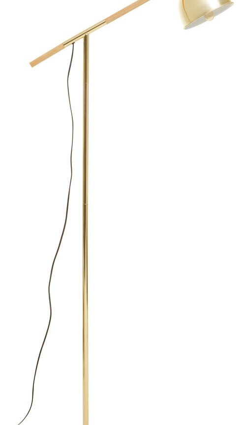 Stockholm Shiny Brass Adjustable Floor Lamp