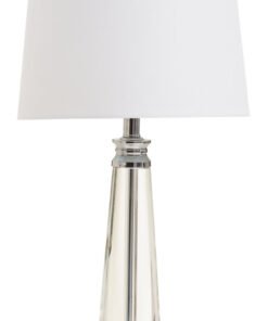 Helvetia Clear Crystal Table Lamp With Chrome Base