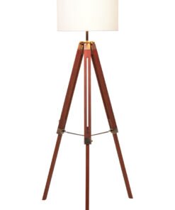 Malvern Tripod Floor Lamp With Brown Base