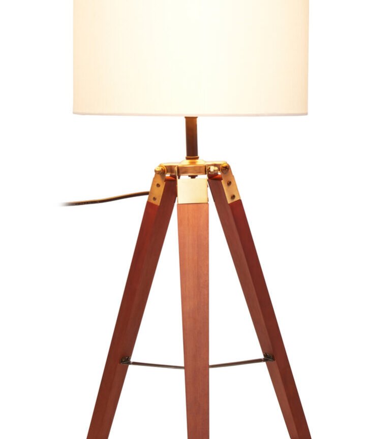 Malvern Tripod Table Lamp With Brown Base