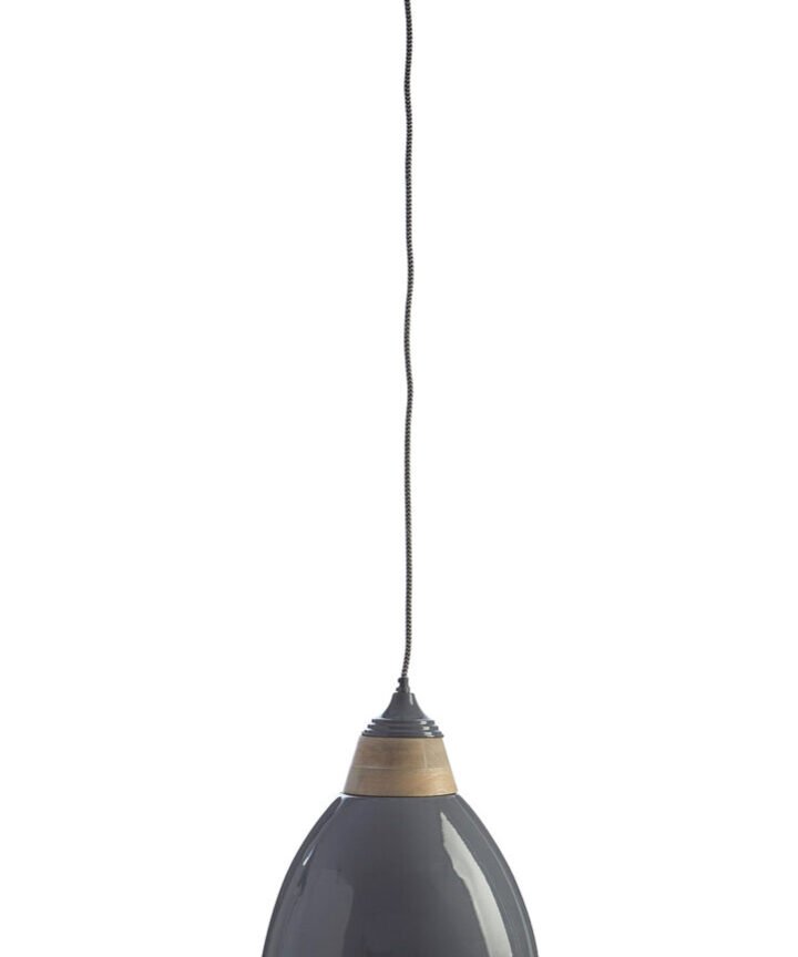 Oslo Large Grey Bell Shaped Pendant Light
