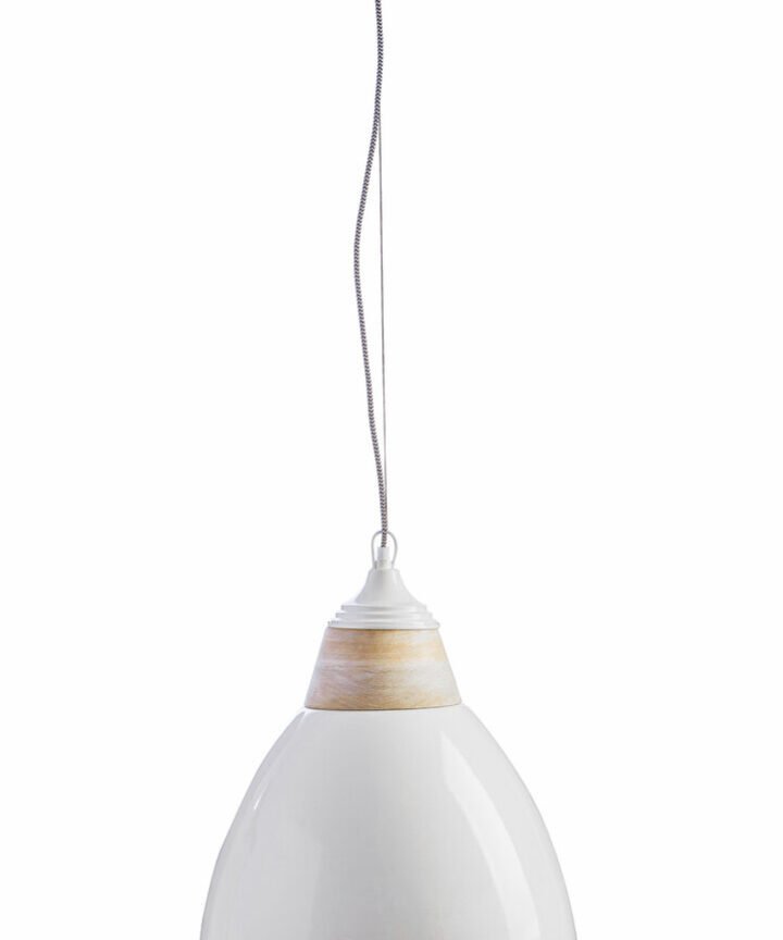 Oslo Large White Bell Shaped Pendant Light