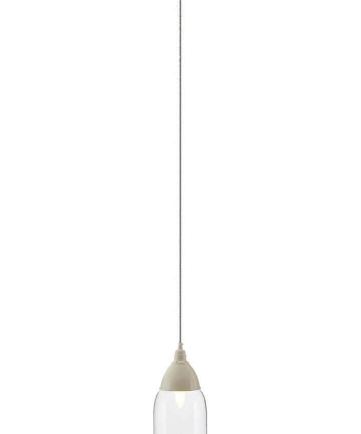 Oslo White Glass and Iron Pendant Light