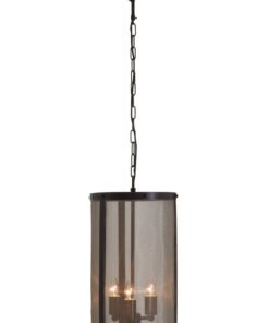 Alternative view of Hampstead Black Finish Small Pendant Light With Hints of Gold