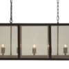 Hampstead Black Finish Wide Pendant Light With Hints of Gold