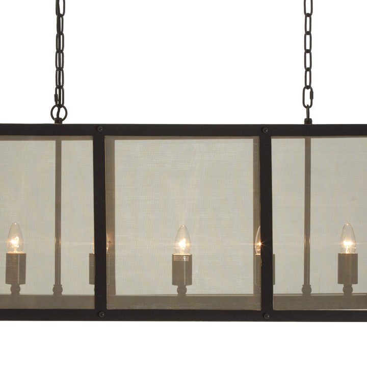 Hampstead Black Finish Wide Pendant Light With Hints of Gold