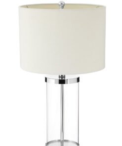Alternative view of Franklyn Glass Table Lamp with Cream Shade