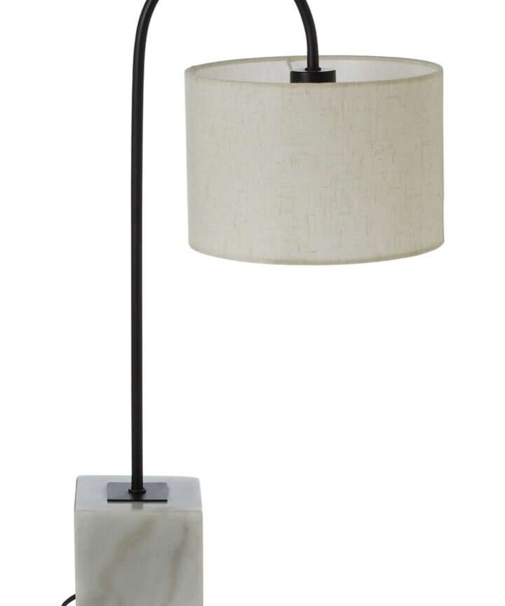 Murdoch Curved Table Lamp with Marble Base