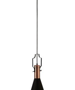 Argo Small Pendant Light in Black and Copper.