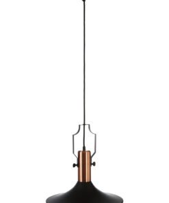 Argo Large Pendant Light in Black and Copper