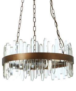 Alternative view of Lustra Acrylic Chandelier with Copper Band