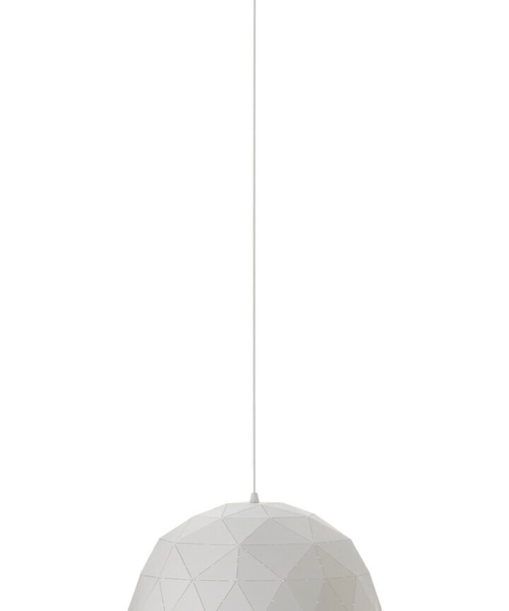 Mateo Medium White Dome Pendant Light