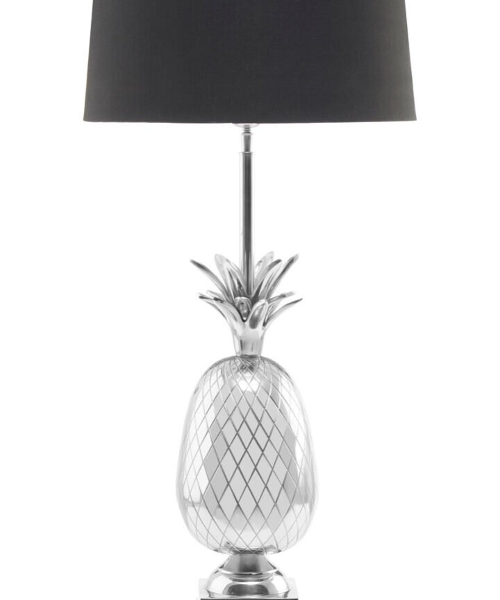Boho Nickel Finish Pineapple Table Lamp