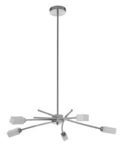 Alternative view of Abira 5 Frosted Glass Shade Pendant Lamp