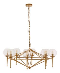 Alternative view of Abira Gold 8 Arm Geo Pendant Lamp