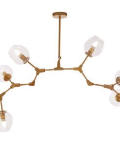 Abira Light Gold 8 Arm Pendant Lamp