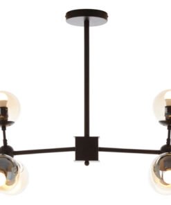 Abira 6 Arm Matte Black Pendant Light