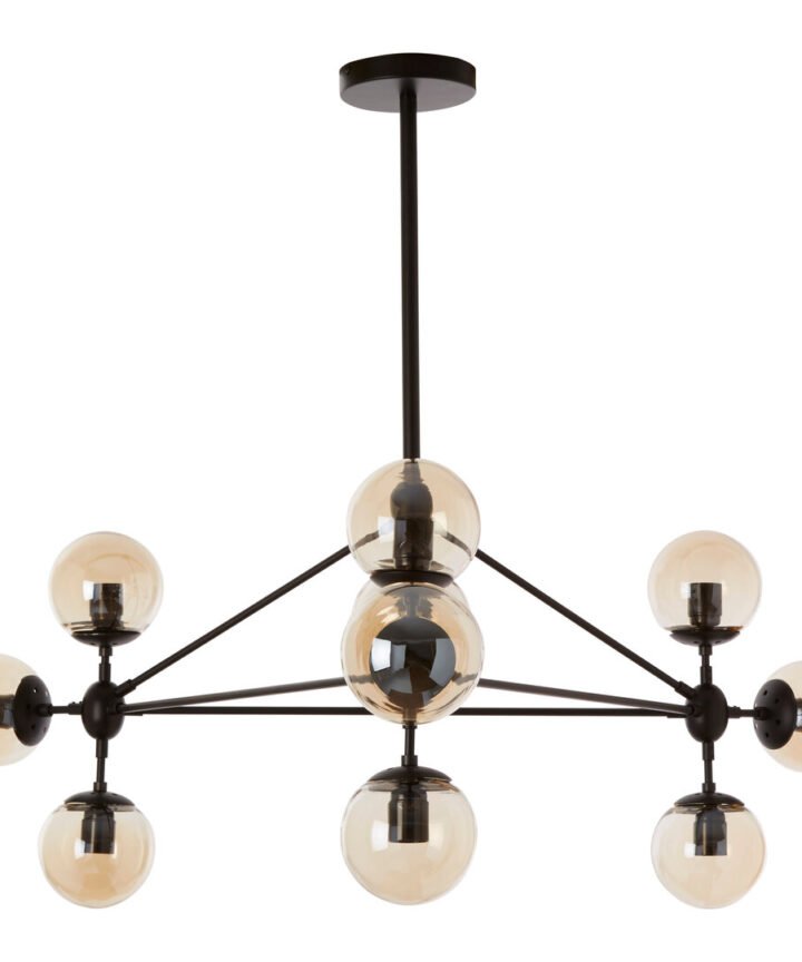 Abira 10 Arm Matte Black Pendant Light