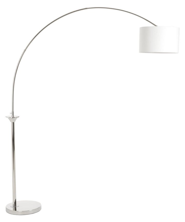 Hubert Nickel Finish Arc Floor Lamp