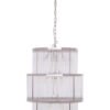 Salasco 3 Tier Nickel Finish Glass Chandelier