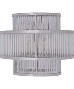 Salasco 3 Tier Nickel Finish Glass Wall Light
