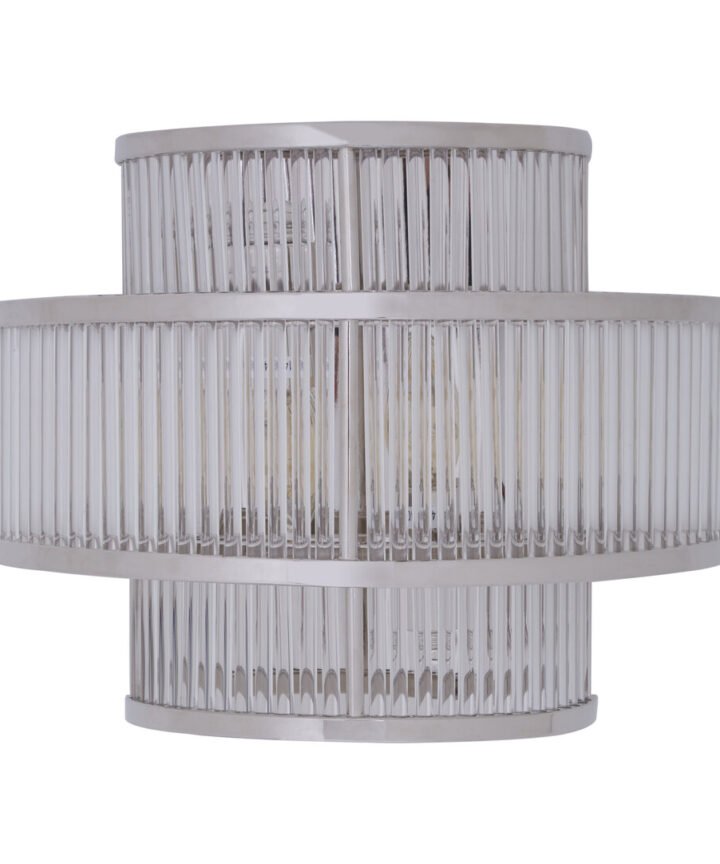 Salasco 3 Tier Nickel Finish Glass Wall Light