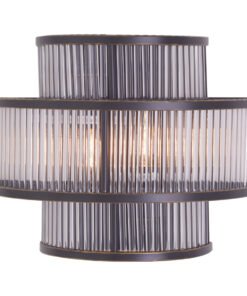 Alternative view of Salasco 3 Tier Black Finish Glass Wall Light