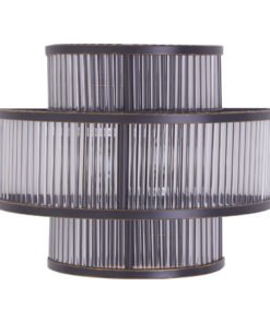Salasco 3 Tier Black Finish Glass Wall Light