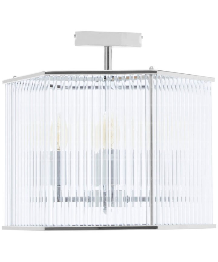 Lerici 4 Light Hexagonal Chrome Pendant Light
