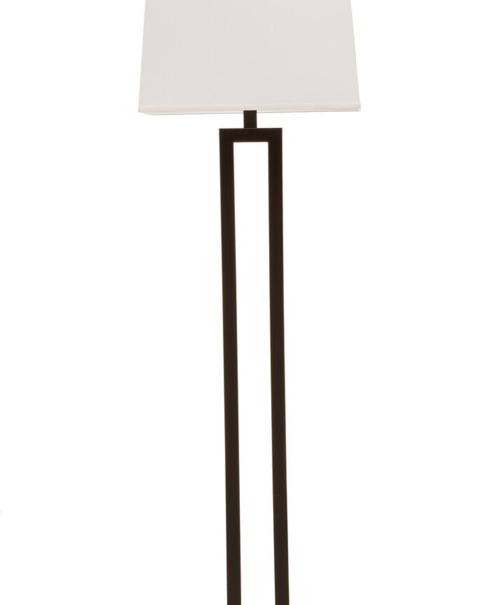 Leora Black and White Floor Lamp