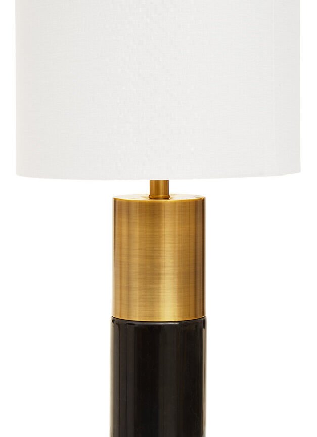 Edgar Black Marble and Gold Table Lamp