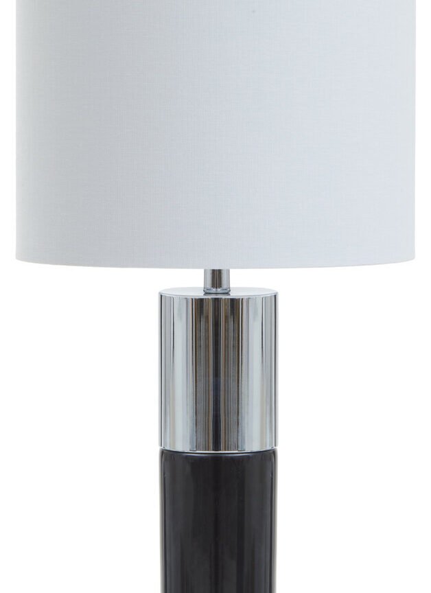 Edgar Black Marble and Chrome Table Lamp