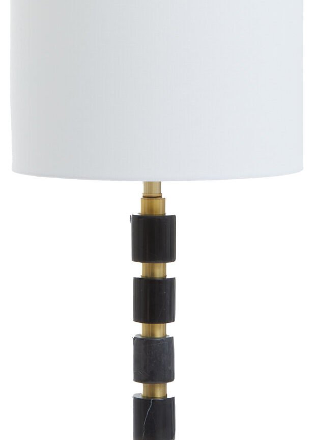 Elin Black Marble and Brushed Gold Table Lamp