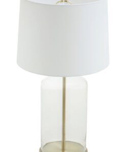 Alternative view of Nadia White Fabric Shade Table Lamp