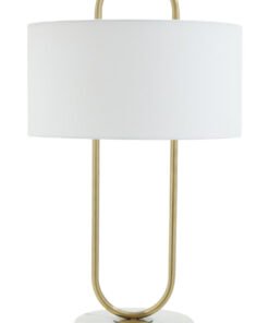 Nolan White Fabric Shade Table Lamp